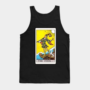 Card #0 - The Fool - Rider Waite Smith Tarot Tank Top